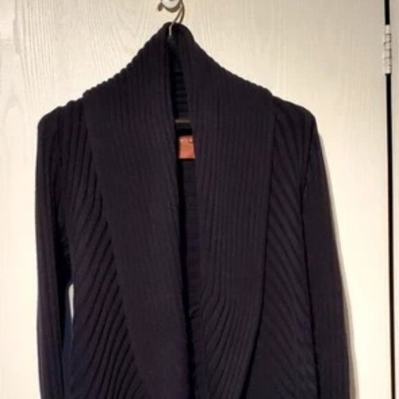 Black 525 America Shawl Cardigan Sweater - Size Med - Full Coverage MINT COND. - Picture 1 of 9